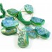 1 Short Strand Green Colour Druzy Quartz Beads