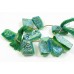1 Short Strand Green Colour Druzy Quartz Beads
