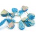 1 Short Strand Turquoise Colour Druzy Quartz Beads