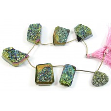 1 Strand Titanium Drusy Quartz Beads