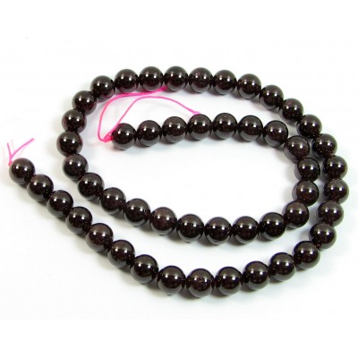 1 Strand of 6mm Garnet Round Beads