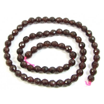 1 Strand Garnet Faceted 6mm Round Beads