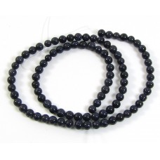 1 Strand Blue Goldstone 4mm Round Beads