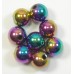 4 Multicolour Magnetic Hematite 6mm Round Beads