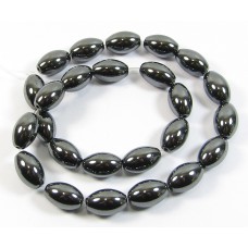 1 Strand Hematite 10mm Oval Beads