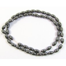 1 Strand Hematite 5x8mm Oval Beads