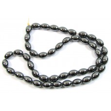 1 Strand Hematite/ Hematine 9x6mm Oval Beads