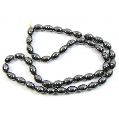 1 Strand Hematite/ Hematine 9x6mm Oval Beads