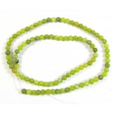 1 Strand Olive Jade 4mm Round Beads