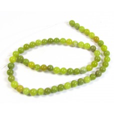 1 Strand Olive Jade 6mm Round Beads