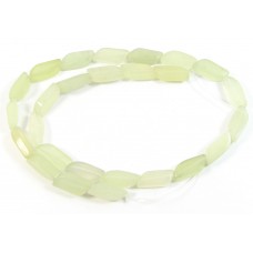 1 Strand Green Jade 16mm Narrow Wave Shaped Beads