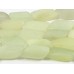 1 Strand Green Jade 16mm Narrow Wave Shaped Beads