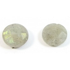 2 Labradorite Coin Beads