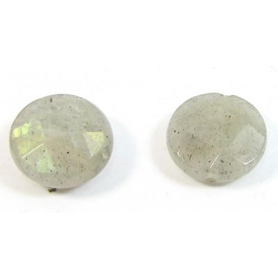 2 Labradorite Coin Beads