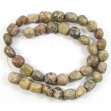 1 Strand Leopardskin Jasper Nugget Beads