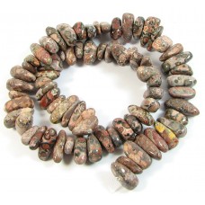 1 Strand Leopardskin Rhyolite Large Chip - Small Nugget Beads