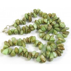 1 Strand Green Chrysoprase Large Chip Beads