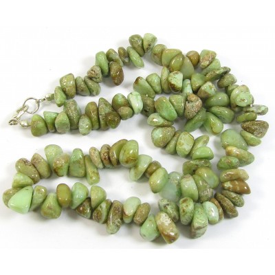 1 Strand Green Chrysoprase Large Chip Beads