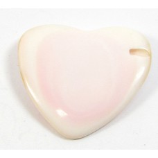 1  20mm Pink Shell Heart Bead