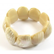 1 Short Strand Double Drilled Shell Beads (Bracelet)
