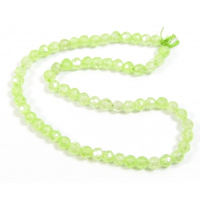 1 Strand Micro Faceted Pale Green Zircon 3mm Beads