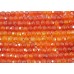 1 Strand Micro Faceted Fiery Orange Zircon 4mm Beads