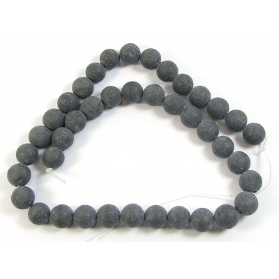 Strand Matte Black Stone 10mm Beads
