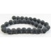 Strand Matte Black Stone 14mm Beads