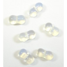10 Opalite Bow Beads 6x10mm