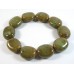 10 Chunky Ceramic Pebble Beads in Green Verdigris Speckles 