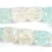 1 Strand Pink Blue Crackle Quartz Puffed Square Beads 
