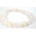 1 Strand Pink Yellow Clear  Crackle Quartz Puffed Square Beads 