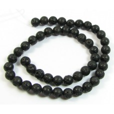 1 Strand Volcanic Lava 6mm Round Beads