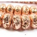20 Rose Gold Plated Volcanic Lava 8mm Rondelle beads