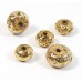 20 Gold Plated Volcanic Lava 6mm Rondelle beads