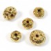 20 Gold Plated Volcanic Lava 6mm Rondelle beads