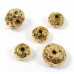 20 Gold Plated Volcanic Lava 6mm Rondelle beads