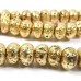 20 Gold Plated Volcanic Lava 6mm Rondelle beads