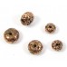 20 Copper Plated Volcanic Lava 8mm Rondelle beads