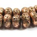 20 Copper Plated Volcanic Lava 8mm Rondelle beads