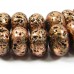 20 Copper Plated Volcanic Lava 8mm Rondelle beads