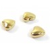 10 Gold Plated Hematite 6mm Puffed Heart Beads