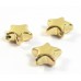 10 Gold Plated Hematite 6mm Puffed Star Beads