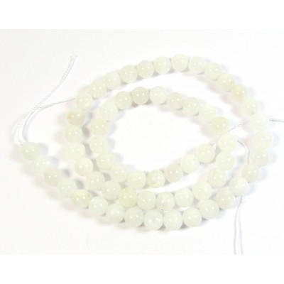 1 Strand White Moonstone 6mm Round Beads