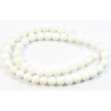 1 Strand 4mm White Round Shell Beads