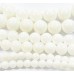 1 Strand 6mm White Round Shell Beads