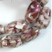 10 Amethyst Mother of Pearl Chip Oval Barrel Acrylic Resin Beads