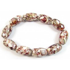 10 Amethyst Mother of Pearl Chip Oval Barrel Acrylic Resin Beads