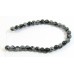 1 Short Strand Snowflake Obsidian 6mm Round Beads