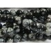 1 Short Strand Snowflake Obsidian 6mm Round Beads